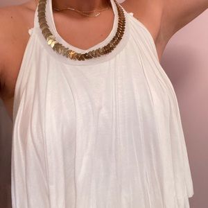 White halter top
